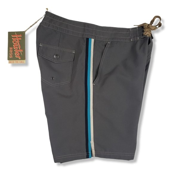 New Howler Brothers sz 31 Grey Chandler Old School Board Short Swim trunks w/tag - Picture 3 of 12